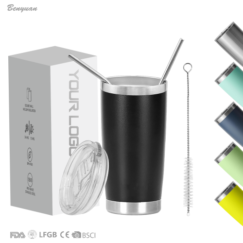 Customized 20oz Stainless Steel Tumbler Hot Water Flask Thermal Cooling Insulated Coffee Mug Take Away Travel Coffe Cup Reusable