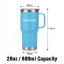 Best Selling Double Wall Vacuum Insulated Water Bottle with Handle Lid Camping Ready Cleaning Brush Included for Gym Fitness