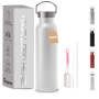 Custom Logo Double Wall Small Mouth Drink Bottle 500ml/750ml Insulated Tumbler Stainless Steel Sport Water Bottle with Handle