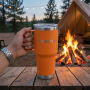OEM 30oz Stainless Steel Thermal Coffee Cup With Handle for Hot Chocolate Beverage Insulated Tumbler