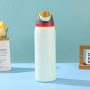 BPA-free Sport Fruit Water Bottle 40oz Insulated Stainless Steel Water Bottle with Straw for Sports and Travel