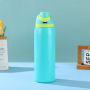 BPA-free Sport Fruit Water Bottle 40oz Insulated Stainless Steel Water Bottle with Straw for Sports and Travel
