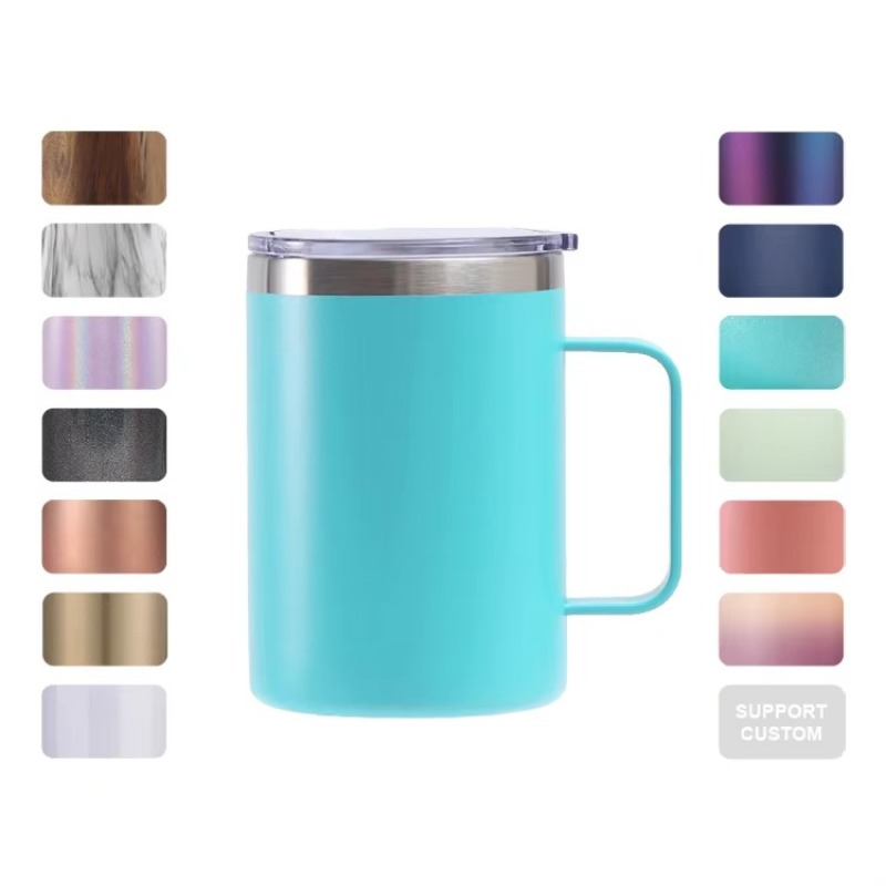 Hot Sale 12oz Insulated Vacuum Stainless Steel Coffee Mug Tumbler with Handle Portable for Travelling