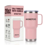 40oz Vehicle Trucker Cup Holder Compatible Eco Friendly Recyclable Portable Double Wall 12-24hr Thermal Stainless Steel