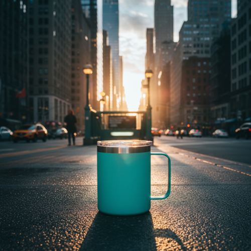 12oz Vacuum Insulated Stainless Steel Coffee Mug with Handle and Lid for Car Travel Office