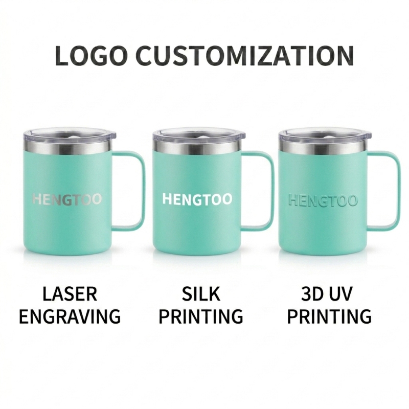 12oz Vacuum Insulated Stainless Steel Coffee Mug with Handle and Lid for Car Travel Office