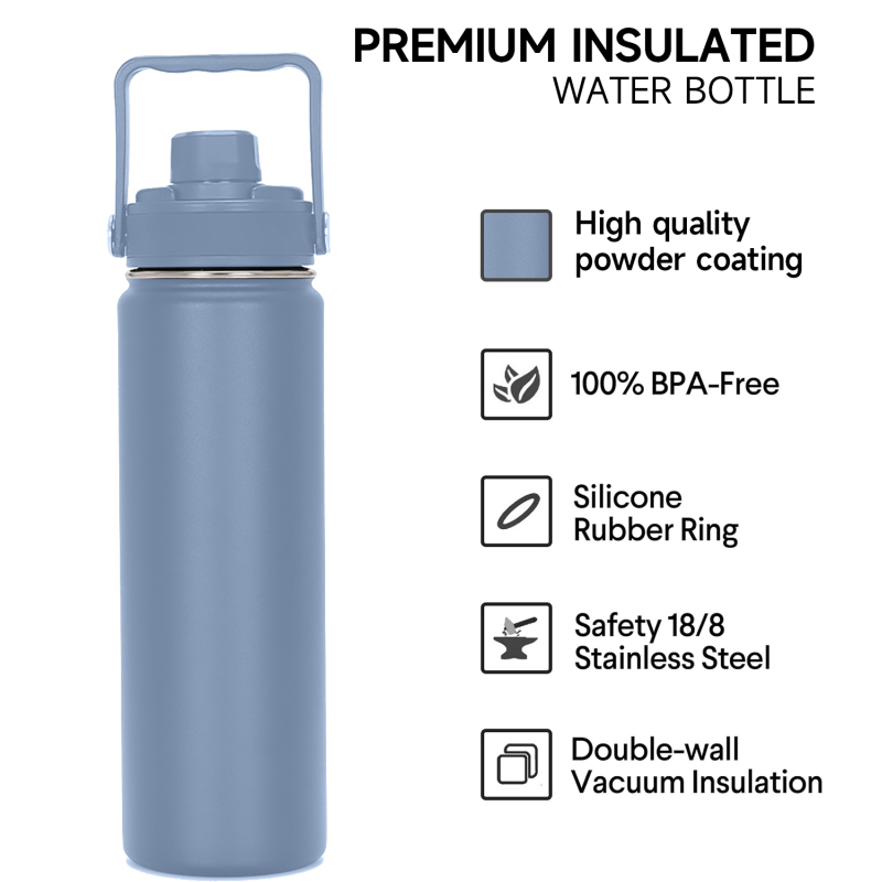 Hot Sale 1000ml 12-24hr Thermal Insulation Portable Design Stainless Steel Vacuum Insulated Thermos Flask  for Outdoor Use
