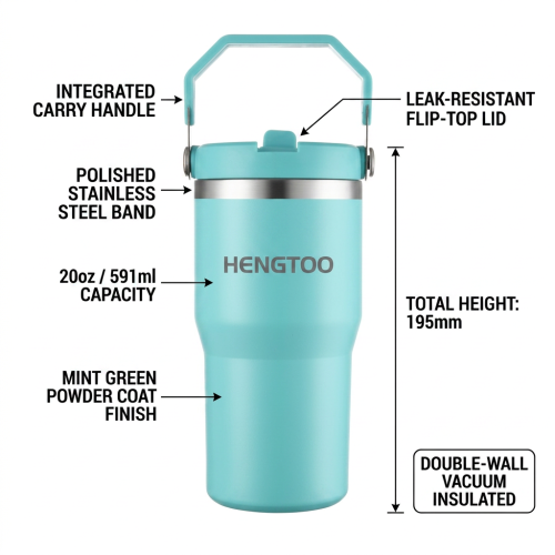 Vacuum Thermoses Handle Lid Stainless Steel Double Wall BPA Free 20oz 12-24hr Thermal Insulation for Backpacking Camping Outdoor