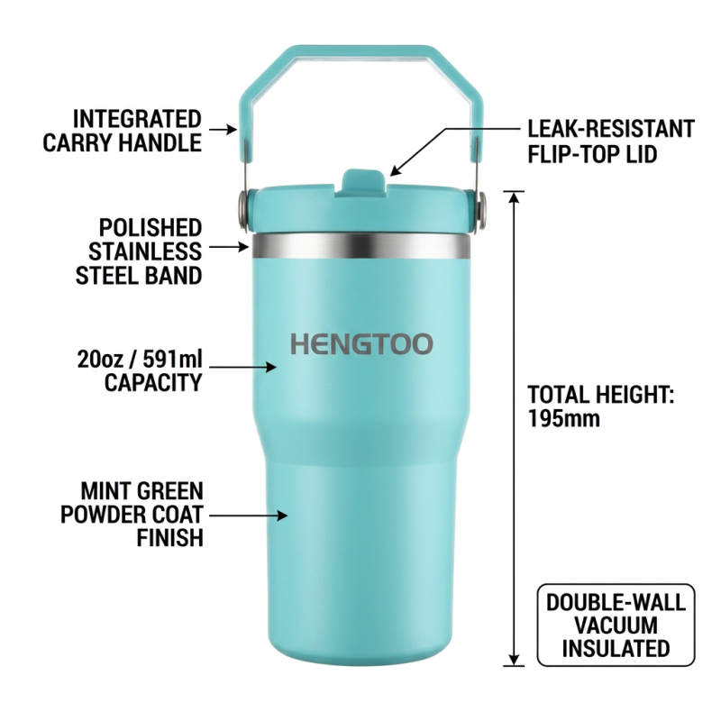Vacuum Thermoses Handle Lid Stainless Steel Double Wall BPA Free 20oz 12-24hr Thermal Insulation for Backpacking Camping Outdoor