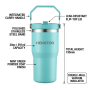 Vacuum Thermoses Handle Lid Stainless Steel Double Wall BPA Free 20oz 12-24hr Thermal Insulation for Backpacking Camping Outdoor