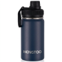 Custom Logo Stainless Steel Insulated Sports Water Bottle 12oz Wide Mouth Vacuum Flask Cleaning Brush Hot Water Safe for Hiking