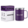Reusable Stainless Steel Vacuum Insulated Travel Mug with BPA Free Design for Camping and Office Use