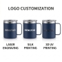 Reusable Stainless Steel Vacuum Insulated Travel Mug with BPA Free Design for Camping and Office Use