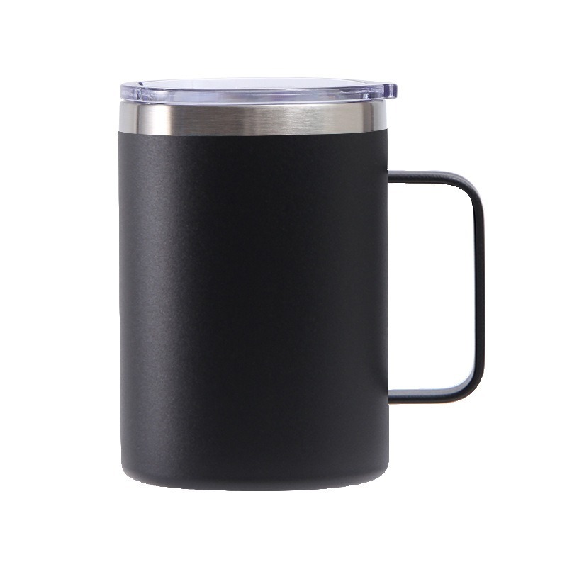 Reusable Stainless Steel Vacuum Insulated Travel Mug with BPA Free Design for Camping and Office Use