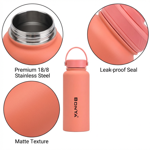 Top-Rated 32oz Vacuum Insulated Stainless Steel Sports Water Bottle Double Wall Leak-proof Flask for Gym Outdoor Travel