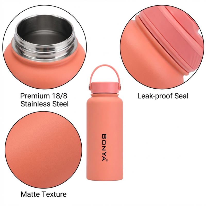 Top-Rated 32oz Vacuum Insulated Stainless Steel Sports Water Bottle Double Wall Leak-proof Flask for Gym Outdoor Travel