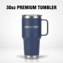 New Arrival Vacuum Insulated Stainless Steel Coffee Mug With Handle 30oz for Travel Camping Gift Tumbler