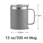 Top Rated 12oz Stainless Steel Coffee Mug Vacuum Insulated Travel Mug for Hot Cold Drinks Office Travel