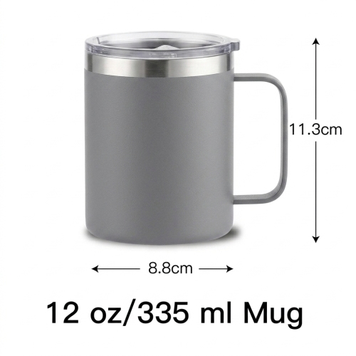 Top Rated 12oz Stainless Steel Coffee Mug Vacuum Insulated Travel Mug for Hot Cold Drinks Office Travel