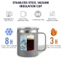 Top Rated 12oz Stainless Steel Coffee Mug Vacuum Insulated Travel Mug for Hot Cold Drinks Office Travel