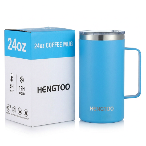 Premium Classic Stainless Steel Vacuum Insulated Travel Mug Leakproof Design for Camping and Outdoor Use