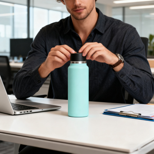 22oz 304 Stainless Steel Vacuum Thermos Wide Mouth Space Cup
