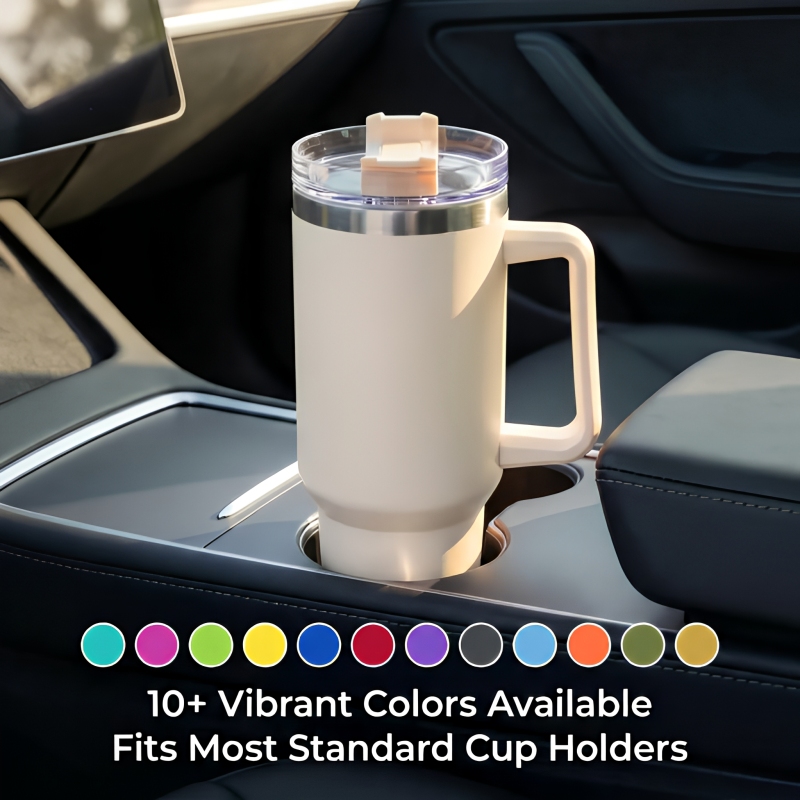 Bulk Buy 40oz Insulated Tumbler with Handle, Private Label OEM Stainless Steel Travel Mug, Professional 40 oz Vacuum Cup Supplier - HENGTOO