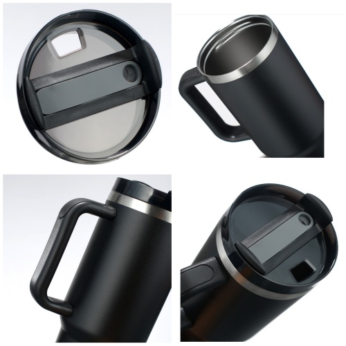 Wholesale 40oz Tumbler with Soft Grip Handle & FlowState Lid, Custom Logo Double Wall Insulated Travel Mug, OEM 40 oz Vacuum Cup Manufacturer - HENGTOO