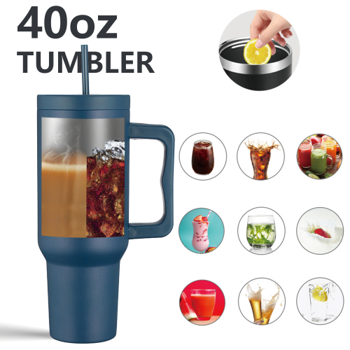 Wholesale 40oz Tumbler with Handle and Straw, Multi-Color Custom Logo Double Wall Insulated Travel Mug, 40 oz Stainless Steel Cup Manufacturer - HENGTOO