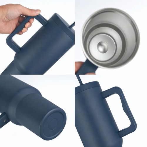 Wholesale 40oz Tumbler with Handle and Straw, Multi-Color Custom Logo Double Wall Insulated Travel Mug, 40 oz Stainless Steel Cup Manufacturer - HENGTOO