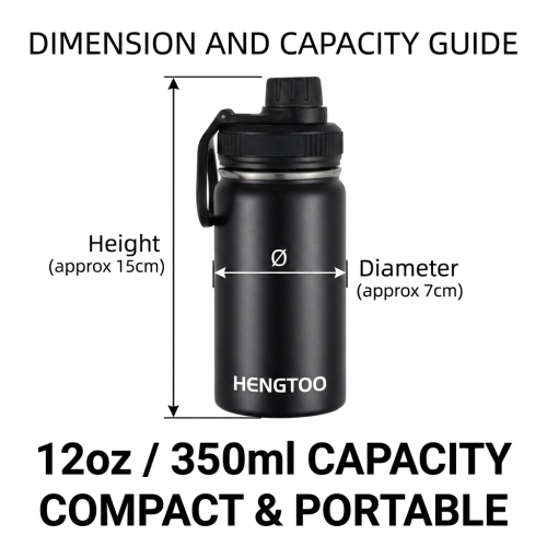 School Bulk 12oz Kids Water Bottle with Straw Lid and Handle, Custom Logo 12 oz Children Insulated Bottle Supplier, Private Label Stainless Steel Cup - HENGTOO