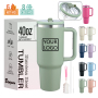 Wholesale 40oz Tumbler with Handle, Custom Logo Stainless Steel Insulated Travel Mug, Premium Spout Lid & Non-Slip Grip Factory Direct - HENGTOO