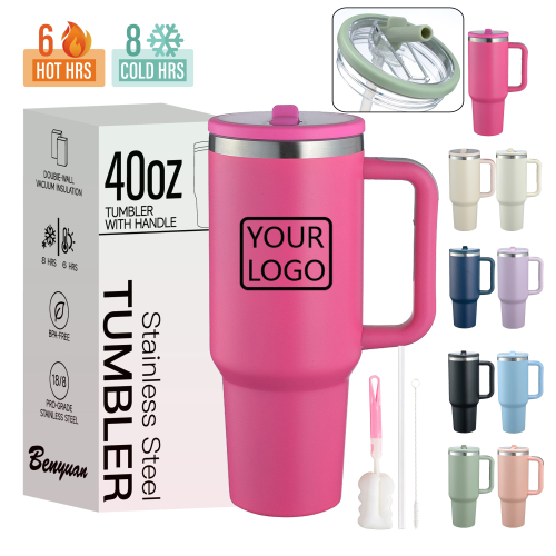 Custom 40oz Tumbler Manufacturer, OEM ODM Stainless Steel Travel Mug with Handle, Sample Available Insulated Cup Factory - HENGTOO