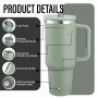 Wholesale 40oz Tumbler with Handle, Custom Logo Stainless Steel Insulated Travel Mug, Premium Spout Lid & Non-Slip Grip Factory Direct - HENGTOO