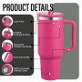 Custom 40oz Tumbler Manufacturer, OEM ODM Stainless Steel Travel Mug with Handle, Sample Available Insulated Cup Factory - HENGTOO