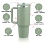 Wholesale 40oz Tumbler with Handle, Custom Logo Stainless Steel Insulated Travel Mug, Premium Spout Lid & Non-Slip Grip Factory Direct - HENGTOO