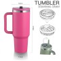 Custom 40oz Tumbler Manufacturer, OEM ODM Stainless Steel Travel Mug with Handle, Sample Available Insulated Cup Factory - HENGTOO