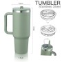 Wholesale 40oz Tumbler with Handle, Custom Logo Stainless Steel Insulated Travel Mug, Premium Spout Lid & Non-Slip Grip Factory Direct - HENGTOO