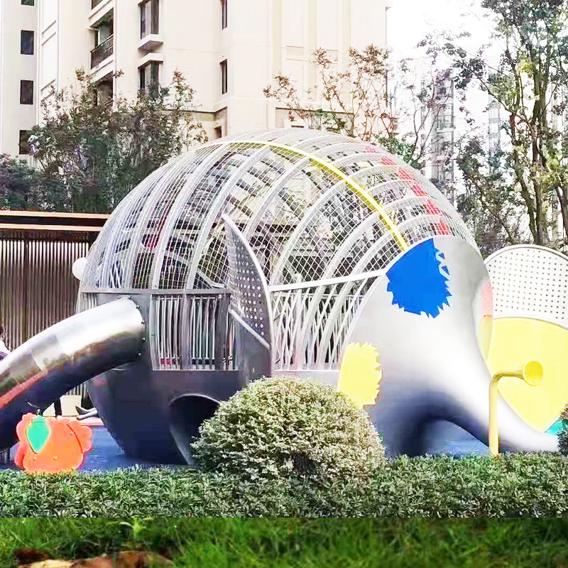Custom Indoor Mall Stainless Steel Slide Adults and Outdoor Children's Tube Slide Plastic Vinyl Material for Kids