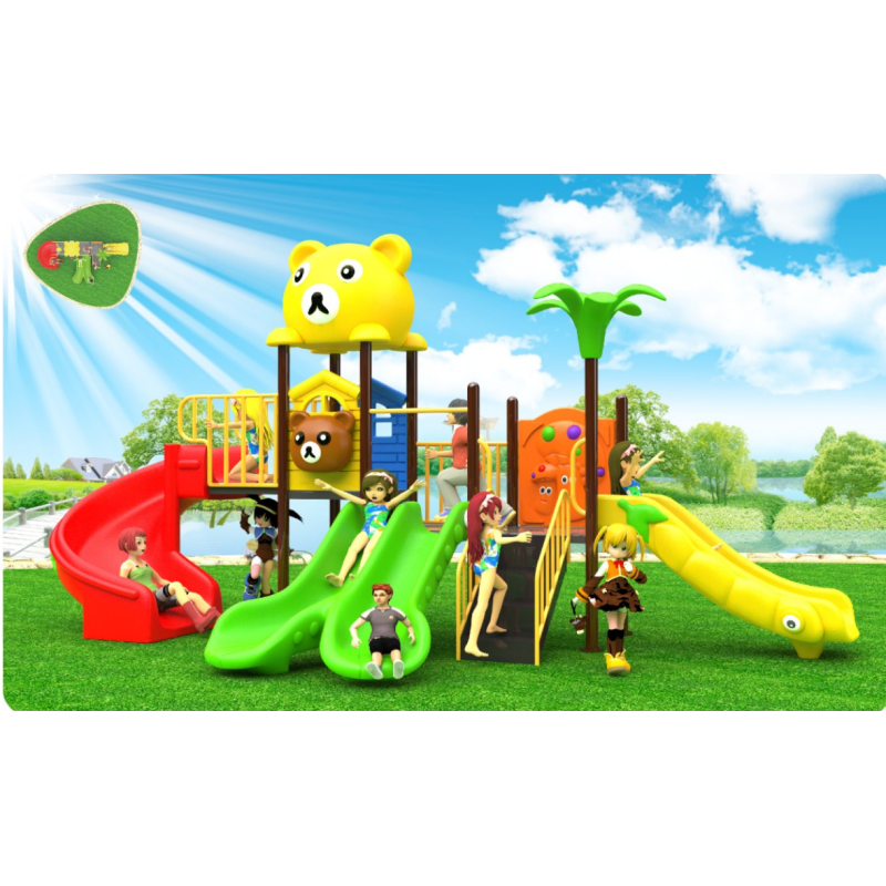 Kindergarten Slide Little Doctor Slide Small Outdoor Children's Play Equipment Plastic Slide Outdoor Play