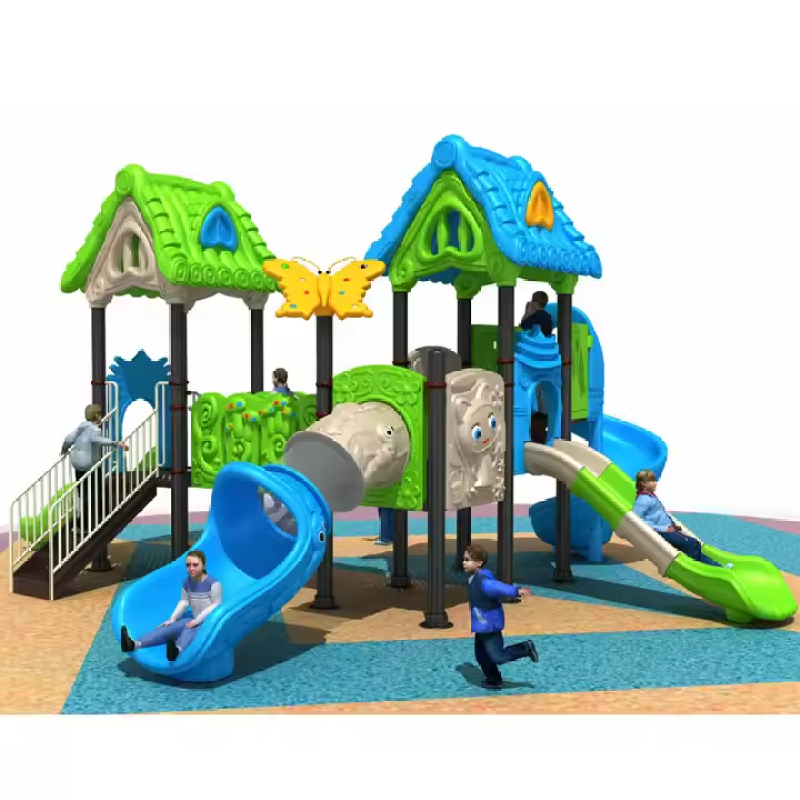 Custom Outdoor Children's Playground with Slide Small Climbing Wall, Children's Outdoor Play Equipment Factory Price Sale