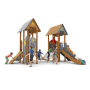 Latest Log Style Design Large Outdoor Playground, Double Children's Seesaw, Carousel, and Other Amusement Attractions for Sale
