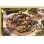School and Garden Kids' Playground: Durable Big Slide, Swing, and Trampoline
