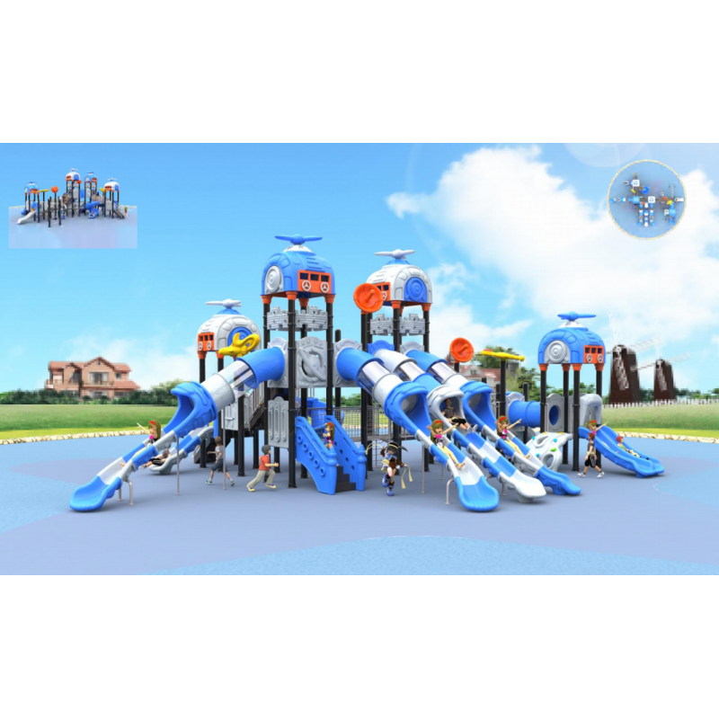 Multifunctional Outdoor Playground Set New Design Swing Plastic Slide for Park Trampoline Park Shopping Mall