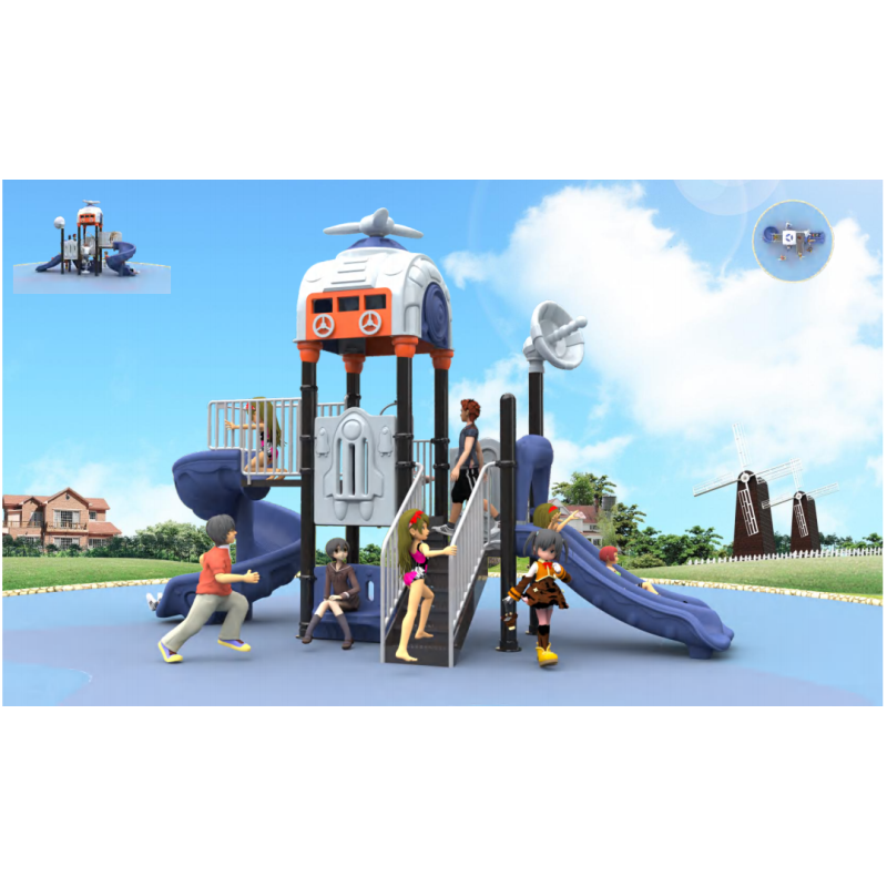 Multifunctional Outdoor Playground Set New Design Swing Plastic Slide for Park Trampoline Park Shopping Mall