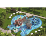 Outdoor Children's Play Set with Big Plastic Slide Fiberglass Jungle Theme Playground for Kids for Airport Play Area