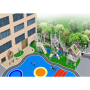 Outdoor Children's Play Set with Big Plastic Slide Fiberglass Jungle Theme Playground for Kids for Airport Play Area
