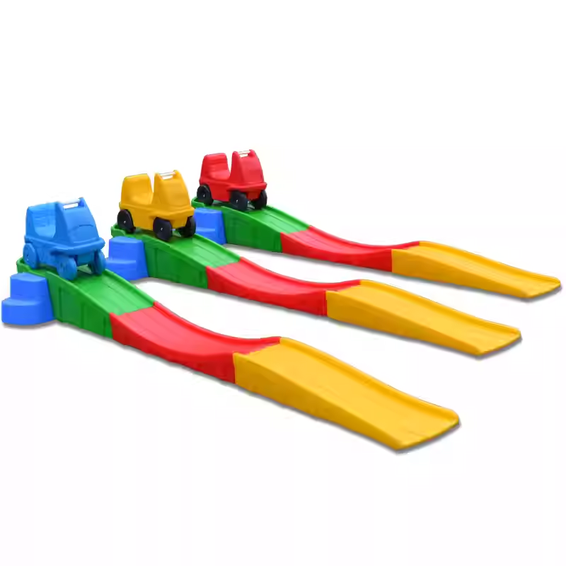 Children's Three-Stage Slide Car Kindergarten Track Slide Car Indoor Balance Car Roller Coaster Home Early Education Toy