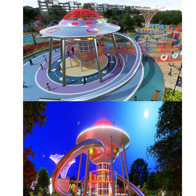 Custom Design Stainless Steel Slide Tube for Outdoor Playgrounds for Kindergarten Residential Areas Amusement Park Equipment