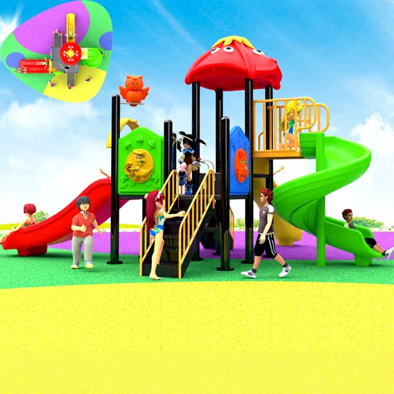 Customized Multifunctional Outdoor Playground Equipment Combination Slide Made of Durable Plastic